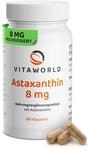 Astaxanthin Kapseln - Astaxanthin hochdosiert 8mg pro Tag (60 vegetarische Kapseln) -