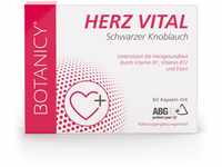 BOTANICY Herz Vital - hochdosierte Knoblauch Kapseln, ABG10+ schwarzer