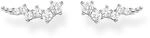 THOMAS SABO Ohrringe Ear Climber wei&szlig;e Steine silber 925 Sterlingsilber