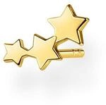 THOMAS SABO Einzel Ohrstecker Sterne gold 925 Sterlingsilber, 750 Gelbgold Vergoldung