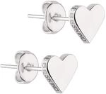 Liebeskind Berlin Ohrringe LJ-0500-E-08 Damen Ohrstecker Herz Edelstahl Silber, One
