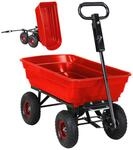 Miweba Bollerwagen Dumper | 𝟑𝟎𝟎 kg Traglast - Luftreifen - Volumen 75...