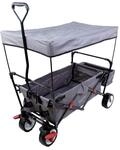 FUXTEC Bollerwagen faltbar FX-CT350 Grau mit Dach &ndash; Transportwagen klappbar |...