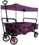 FUXTEC Bollerwagen faltbar FX-CT500 Purpur mit Dach - Transportwagen klappbar | inkl.
