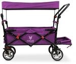 FUXLIFE Bollerwagen FX-CT800 &bull; Purpur &bull; Faltbar &bull; Sonnendach &bull;...