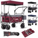 Arebos Bollerwagen faltbar mit Dach | Luxus Handwagen | Faltwagen |...