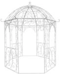 CLP Rosenpavillon aus Eisen Leila, Gartenpavillon im Jugendstil nostalgisch,