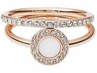 Fossil Ring Für Frauen, Rose Gold Edelstahl Ring, JF02666791