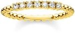 THOMAS SABO Ring Kugeln mit wei&szlig;en Steinen gold 925 Sterlingsilber, 750 Gelbgold