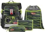 Step by Step Schulranzen-Set SPACE &bdquo;Wild Cat Chiko 5-teilig, schwarz-gelb,