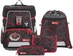 Step by Step Schulranzen-Set Space, Ninja Yuma, 5-teilig, schwarz-rot, Ninja-Design,