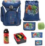Familando - Schulranzen Set 8-teilig mit Lunch-Set - Ninjago Blau - Ergonomisch,