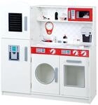 roba Spielk&uuml;che, Kinderk&uuml;che, wei&szlig;, rot, K&uuml;hlschrank, Tafel, Herd, Mikrowelle,