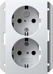 Gira 273127 Doppel Schuko Kinderschutz, f&uuml;r 1-Fach Dose System 55, reinwei&szlig;...
