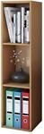 VCM Standregal Buche 34x30x107 cm 3 F&auml;cher Holzwerkstoff B&uuml;cherregal | Stauraum
