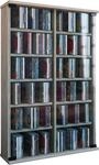 VCM Holz CD DVD Stand Regal Schrank Aufbewahrung Standregal St&auml;nder Roma Glast&uuml;r