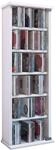 VCM CD Regal Holz Vetro | platzsparender CD Schrank mit Glast&uuml;ren f&uuml;r 150 CDs oder
