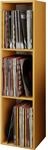 VCM Holz Schallplatten Regal | Stand Regal mit 3 F&auml;cher f&uuml;r 100 Schallplatten 