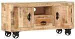 vidaXL TV-Schrank Raues Mangoholz 110x30x50 cm
