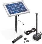 esotec Solar Teichpumpe mit Filter, Set, Sprinklerpumpe 250l/h, Erdspie&szlig;, Solarmodul