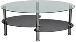 vidaXL Couchtisch Beistelltisch wei&szlig; Tisch Wohnzimmertisch Glastisch 3 Platte
