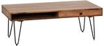 Wohnling Couchtisch Bagli 110 cm Sheesham Massivholz mit Schublade |...