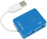 USB 2.0 Hub Smile 4-Port - Hub - 4 x Hi-Speed USB, Blau, UA-0136