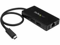 StarTech.com 3 Port USB 3.0 Hub mit USB-C und Gigabit Ethernet - inklusive Netzteil -