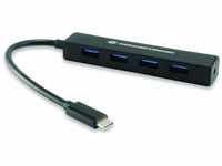 Conceptronic ctc4usb3 – USB C zu 4 Port Hub USB 3. 0 – Kleine Bauweise – Plug