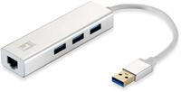 LevelOne Netzwerkadapter USB-Hub 3-Port Wake-on-LAN