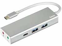 Hama USB 3.1 Type-C Hub, 3-fach, mit 3,5mm-Klinke (2x USB-A, 1x USB-C,
