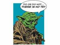 Komar Wandbild | Star Wars Classic Comic Quote Yoda | Kinderzimmer, Jugendzimmer,