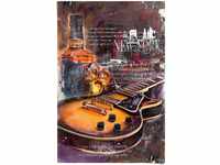 REINDERS Poster Guitar Blues Night - Papier 61 x 91.5 cm Braun Man Cave Musik