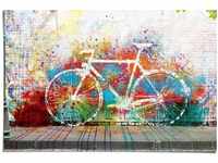 Poster Graffiti Fahrrad - Papier 91.5 x 61 cm Mehrfarbig Wohnzimmer Kunst