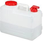 Relaxdays Wasserkanister mit Hahn, Schraubdeckel, Trinkwasserkanister Camping, 15l