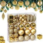 DEUBA&reg; Weihnachtskugeln 103tlg &Oslash; 3-8cm Kunststoff matt gl&auml;nzend Christbaumkugeln