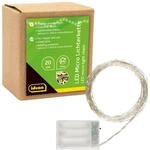 Idena 31118 - LED Micro Lichterkette mit 20 LEDs in Warmwei&szlig;, 6 Stunden Timer