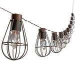 Dehner Solar Lichterkette Retro, mit 10 LED-Gl&uuml;hbirnen, warmwei&szlig;, L&auml;nge 330 cm,