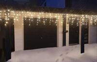 Eisregen Lichterkette mit 480 kaltwei&szlig;en LED - L&auml;nge 12 m