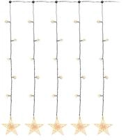 Spetebo LED Sternenvorhang 105x100 cm - 100 LED warmwei&szlig; - Stern Lichterkette