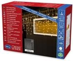Konstsmide LED Eisregen Lichtervorhang, mit wei&szlig;en Globes, 200 bernsteinfarbene