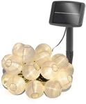 Esotec Solar Lichterkette Lucky Ballons, 10m, 20 LEDs, warmwei&szlig;, Zuleitung 2m, Akku,