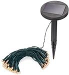 Esotec Solar Lichterkette, 6m, 60 LEDs, warmwei&szlig;, Zuleitung 2m, Akku,...