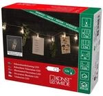 Konstsmide LED Lichterkette, mit Fotoclips, 12 warm wei&szlig;e Dioden, 4.5V Innentrafo,