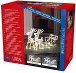 Konstsmide LED Acryl-Set Schlitten mit 2 Rentieren, mit 84 statischen und 12