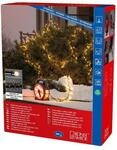 Konstsmide Micro LED Compactlights Lichterkette mit Kabelaufroller, schwarz-rot, 800