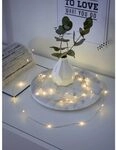 Konstsmide Micro LED Lichterkette, 6h Timer, 20 bernsteinfarbene Dioden,