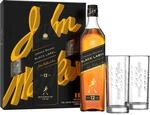 Johnnie Walker Black Label 12 Jahre Blended Scotch Whisky 700ml mit 2 Highball