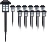 Deuba&reg; Solarlampe f&uuml;r Au&szlig;en 12er Set LED Wetterfest IP44 D&auml;mmerungssensor