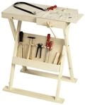 Pebaro 487 Klappbare Werkbank aus Holz f&uuml;r Kinder, h&ouml;henverstellbar bis 74 cm,